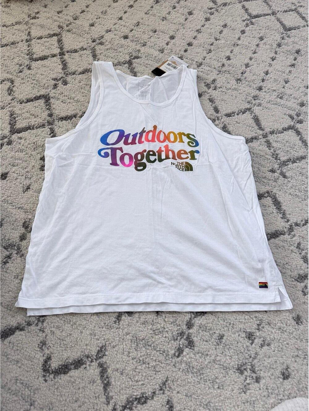 NWT The North Face “Outdoors Together” Pride collection graphic tank top